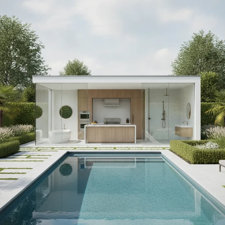 Pool House Moderne Permis de Construire | Je Dessine Ta Maison - pool house moderne permis construire